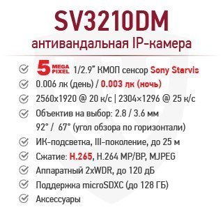 Новинка! 5 Мп H.265 IP-камера BEWARD SV3210DM