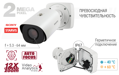 2 Мп IP-камера BEWARD SV2017RZX со скоростным зум-объективом, видеоаналитикой и детекцией лиц 2 Мп IP-камера BEWARD SV2017RZX со скоростным зум-объективом, видеоаналитикой и детекцией лиц