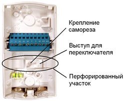 Рис. 12. Защита от снятия извещателя со стены