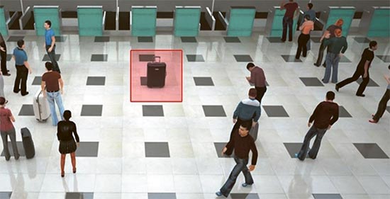 Визуализация работы системы распознавания оставленных предметов