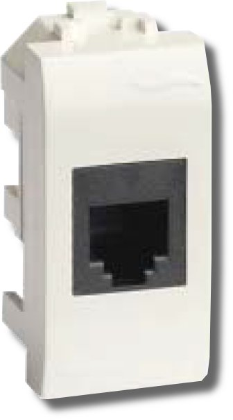 76644B ДКС Телефонная розетка RJ-11 разъем AMP, белая, 1мод — Короба ...