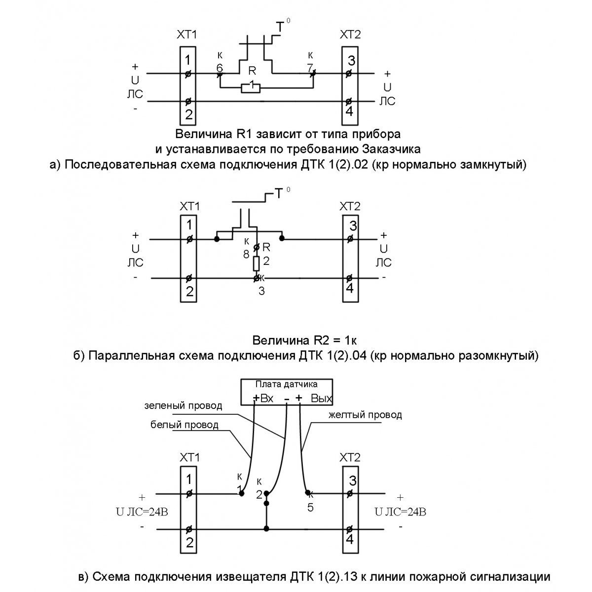 ИП 102-2х2 ДТК 2.02 вариант исполнения срабатывание 90 град НЗ ...