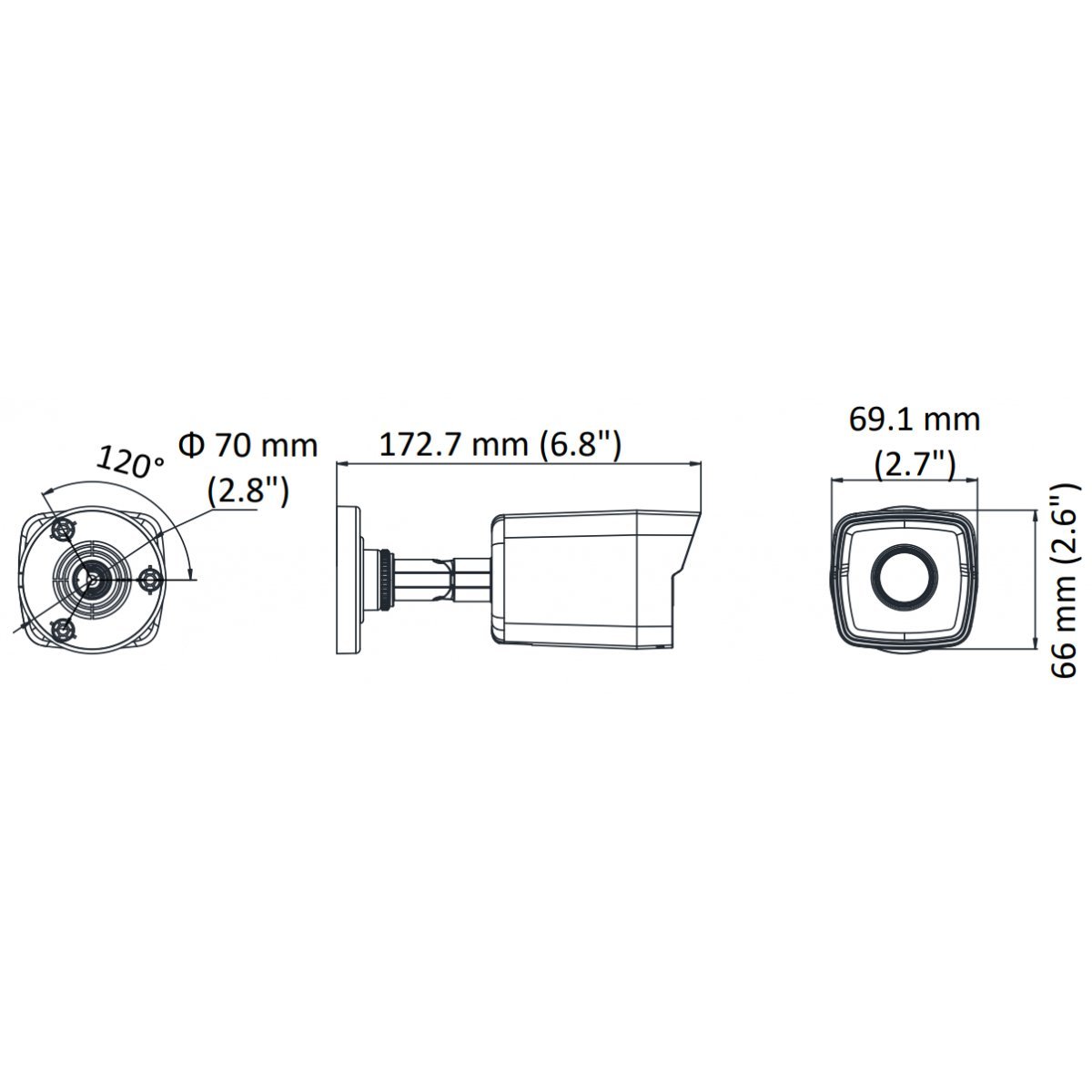 HiWatch: DS-I200 (C) (4мм) 2Мп уличная цилиндрическая IP-камера
