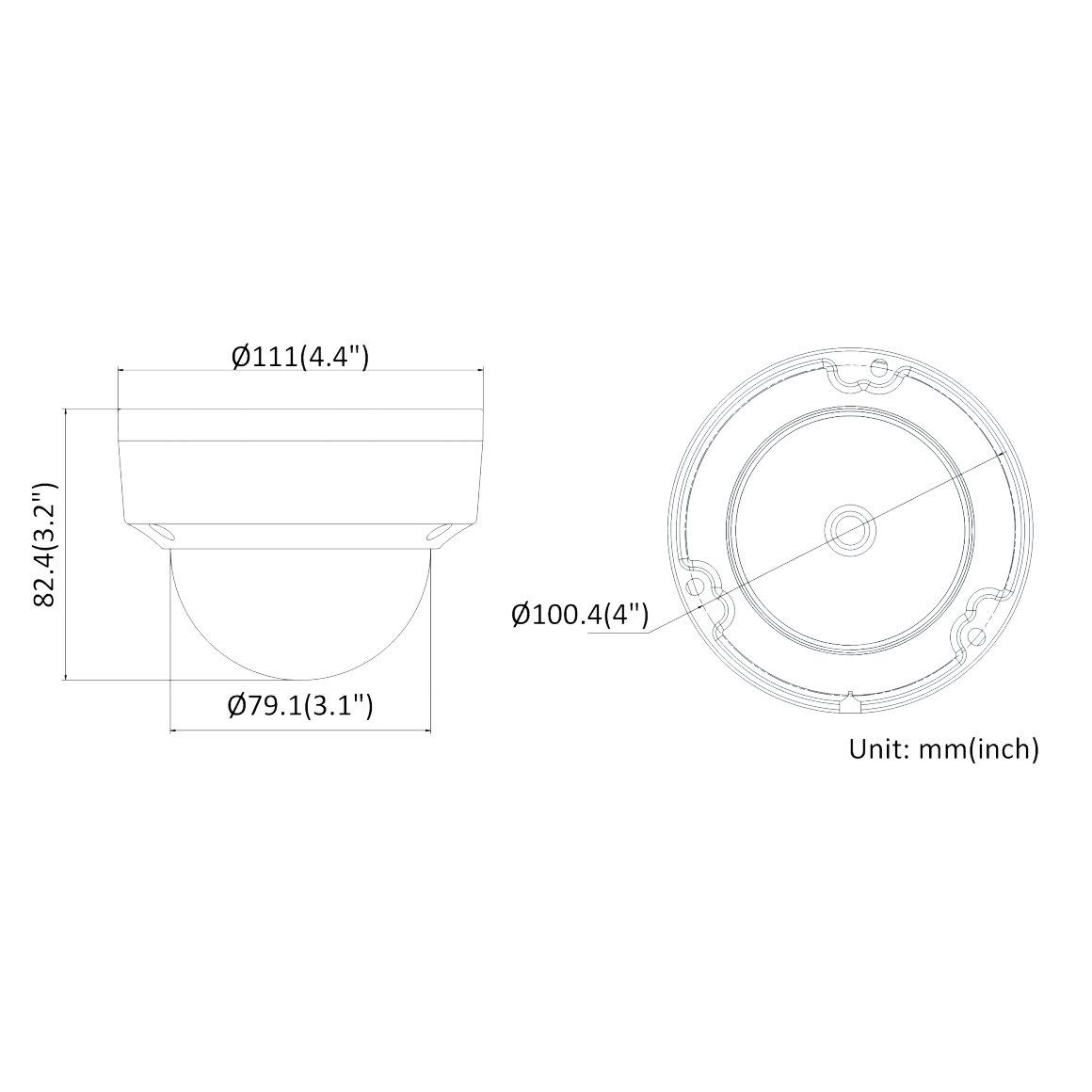 HiWatch: DS-I402(B) (2.8 мм) IP камера 4 Мп купольная