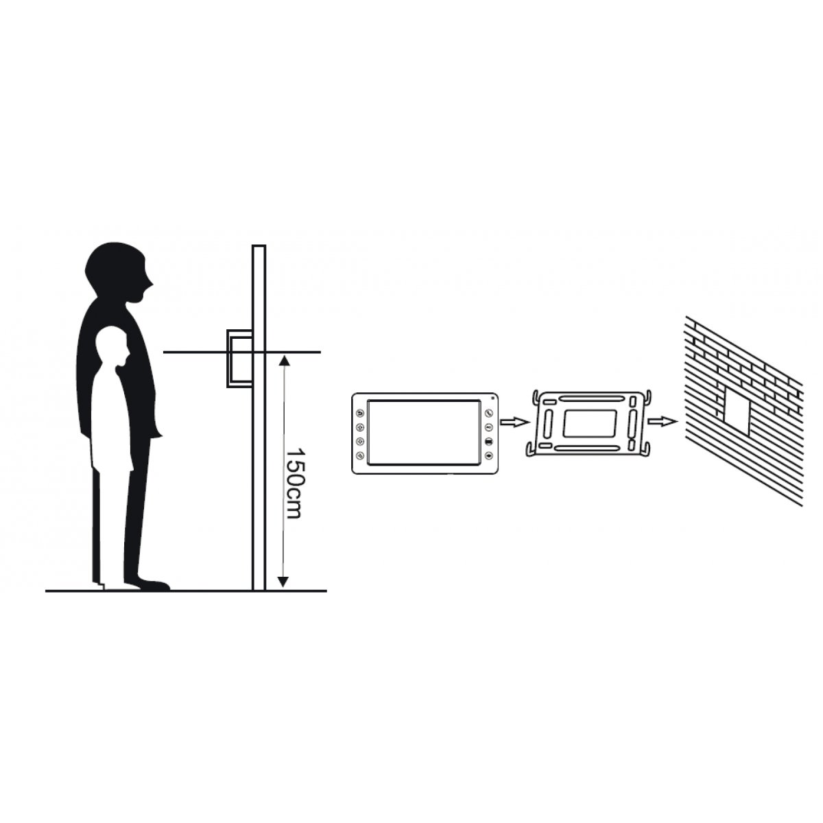 Высота установки домофона в квартире от пола