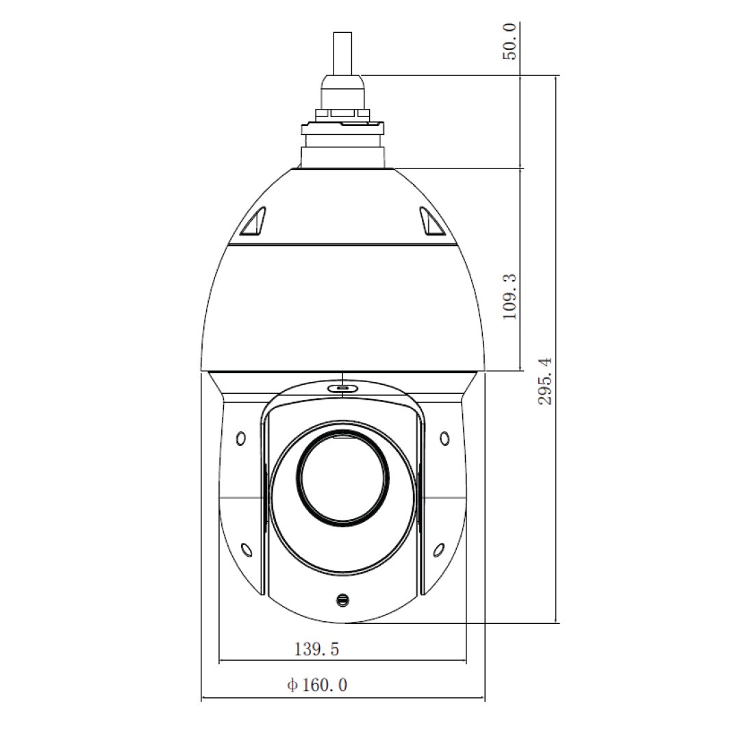 TRASSIR: TR-D6224IR10 4.8-120 Уличная скоростная поворотная 2Мп IP-камера