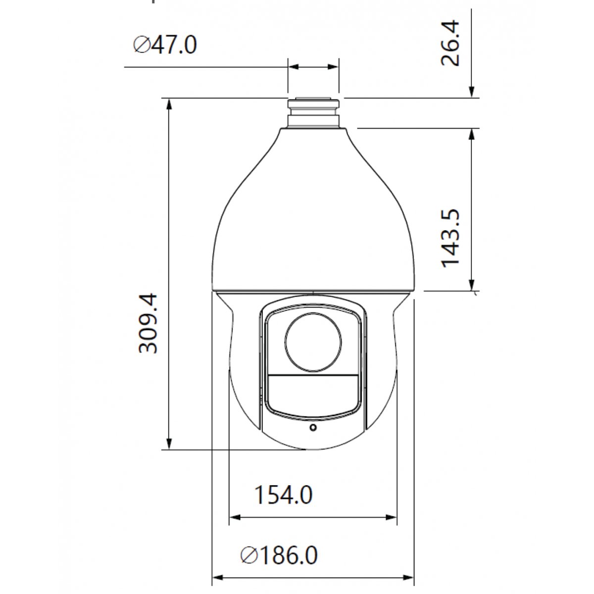 TRASSIR: TR-D6254IR15 4.9-156 Уличная скоростная поворотная 5Мп IP-камера