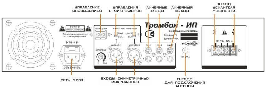 Схема подключения тромбона
