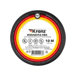 KR-09-2006 Изолента ПВХ 0.13х15 мм, 10 м, черная (10 шт. /уп. ) KRANZ