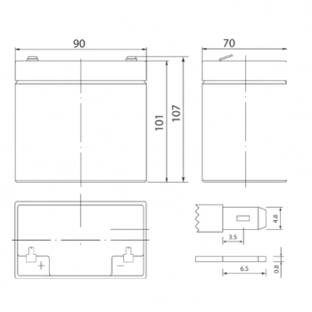 АКБ 12-4,5 SF (SF 12045) изображение 2