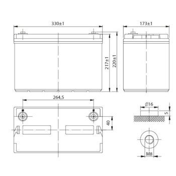 АКБ 12-100 SF (SF 12100) изображение 2