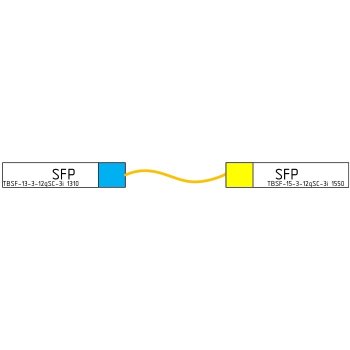 SFP TBSF-13-3-12GSC-3I 1310+TBSF-15-3-12GSC-3I 1550 Модуль оптический ...