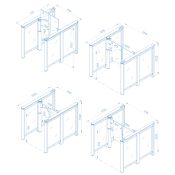 PERCo-ST-11S крыш.из нерж.стали,створ.425 мм изображение 5
