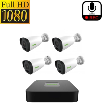 Актив-СБ Комплект IP 1080p 4  уличных с микрофоном