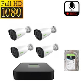 Актив-СБ Комплект IP 1080p 4  уличных с микрофоном HDD 2Tb