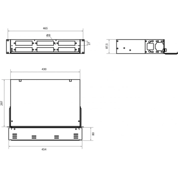 FO-19V-2U-6xSLT-W130H30-48UN-BK изображение 3