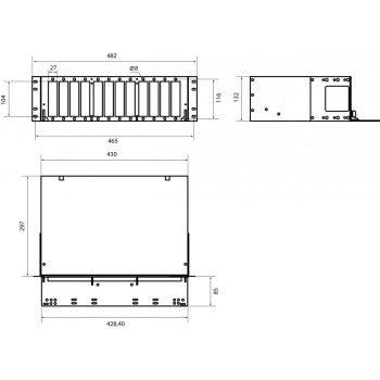 FO-19V-3U-12xSLT-W130H30-96UN-BK изображение 3