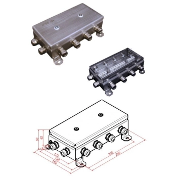 Гефест КМ-О-IP66-1224, 12 вводов, нержавейка
