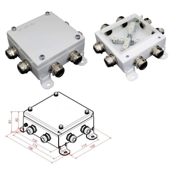 Гефест КМ-О-IP66-1515, 8 вводов