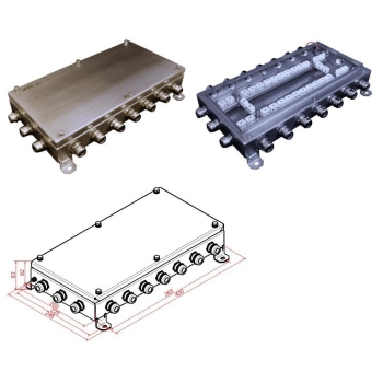 Гефест КМ-О-IP66-2040, 18 вводов, нержавейка