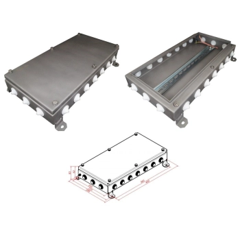 Гефест КМ IP55-2040, 20 вводов, нержавейка