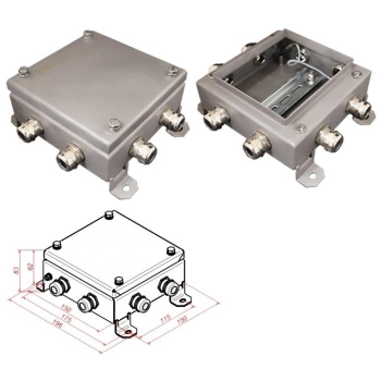 Гефест КМ IP66-1515, 8 вводов, нержавейка